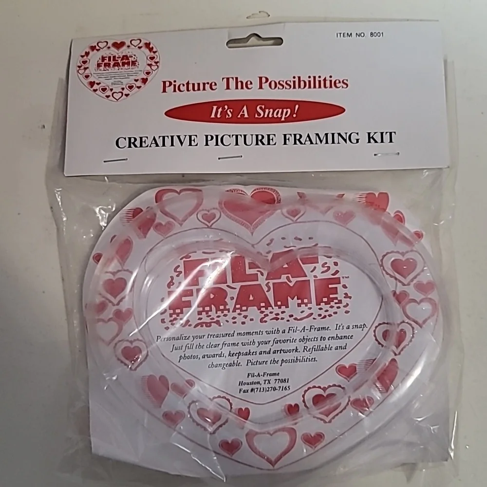 Vintage Picture Frame Acrylic Fil-A-Frame (Craft Frames) (1990s)‎ - Heart